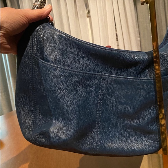 Brighton Hobo Leather Teal/Blue with braided leather strap Shoulder Bag - Picture 6 of 12